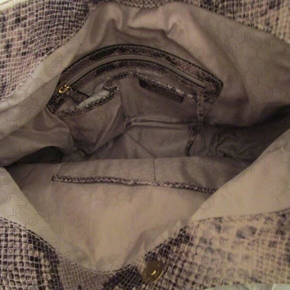 Michael Kors Milo Dark Sand Python Embossed Tote - Picture 8 of 8
